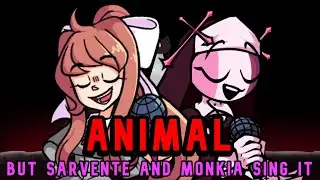 Friday Night Funkin' Monika And Sarvente Sing Animal (FNF Mod/Hard) (MFM)