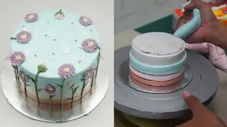 Cara mudah menghias kue butter cream❗❓ cake korean | flower cake | cakes kekinian