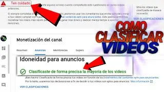 COMO Clasificar VIDEOS Correctamente, para Activar la MONETIZACIÓN | 