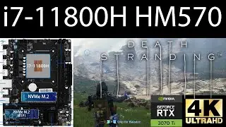 Death Stranding 4K Ultra RTX 3070TI intel i7-11800H 4.6 GHz HM570 ERYING chinese motherboard
