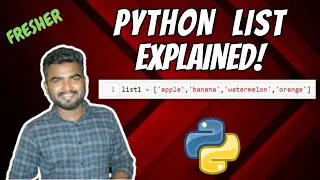 Python List | freshers interview | data analyst | data science | list operations