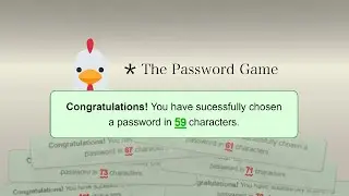 How The Password Game was beaten in 59 characters