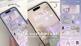 iOS16 aesthetic customization! Purple Theme 💜✨| Tutorial widget and change icons