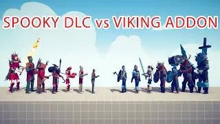 SPOOKY DLC Team vs VIKING ADDON Team - Totally Accurate Battle Simulator TABS