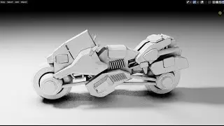 Sci-fi Motorcycle Speed Modeling - Grid Modeler (blender addon)