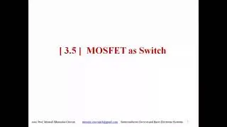# MOSFET as A Switch