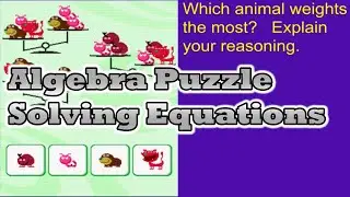 Algebra Math Puzzle Solving Equations
