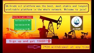 Welcome to join sa-crude.vip, register and send: 15USDT (PARA ÇEKTİM)