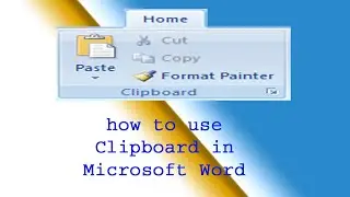 Clipboard in Microsoft Word
