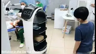 Mobile Robot service Bellabot in Dental Clinic
