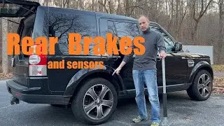 Land Rover Rear Brakes, new pads and sensors.  Brake Job for LR4  (LR4, LR3, Discovery)