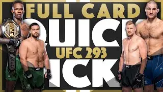 UFC 293 QUICK PICKS | FULL CARD PREDICTIONS | Izzy vs Sean | Jacob's Picks