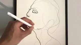 One Line Drawings of Portraits in Procreate App