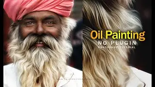 Oil Painting Portraits | Photoshop CC tutorial | Ju Joy Design Bangla