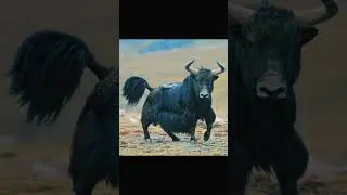 2024 Wild yak and 5000bce Wild yak || Past animals ||#shorts #Trend #trend #new #evolution #today