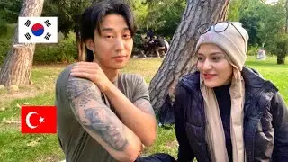 Korean Boy With Tattoo & Turkish Girl With Hijab - First Time Meeting in Real Life