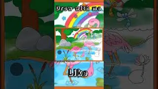 Beautiful sunrise scenery drawing #scenery #drawing #youtubeshorts #viralvideo #viral #trending