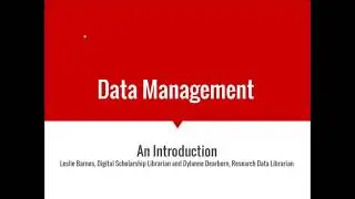 Research Data Management - Part 1