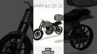 RE hunter 350 part - 2 Speed 3d modeling #fusion360 #royalenfield #3dbike #3dmodeling