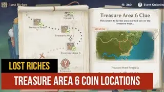 All Coin Locations, Treasure Area 6 [Windrise]- Lost Riches Event Quest | Genshin Impact