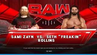 WWE Seth Franklin Rollins vs Sami Zayn One On One In RAW