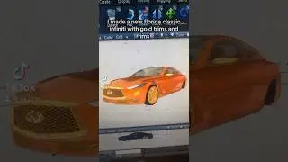Infiniti With Gold Trim & Rims In Zmodeler For GTA 5 #gta5 #gtavcars #gtavcarmod