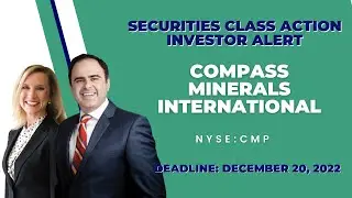 CMP Stock News Today (#CMP) CMP Stock | INVESTOR ALERT Compass Minerals International  $CMP