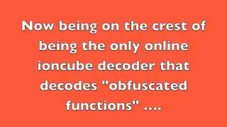 Zend and Ioncube Obfuscated Functions