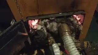 Печка на отработке для твердотопливного котла.