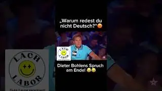 Warum redest du nicht Deutsch? Dieter Bohlen hat eine klare Meinung zu Fabian von das Supertalent🤣