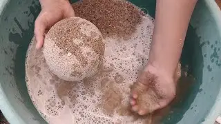 ASMR : Eid Special Video 🥳 Grainy Sand and Cement 🤍 Crumbling in Water 💦 #eidmubarak #eidspecial
