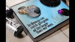 Alcohol Ink Galaxy Card