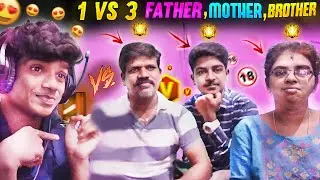 🥰💥 Family 👑Challenged me 1 vs 3 Mother ❤️ Father 💯 Brother 💔Gone Wrong 💔 Telugu | Dhanush FF Gamer |