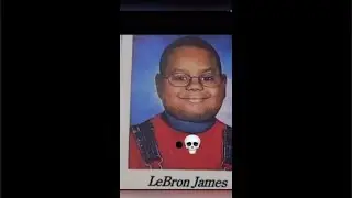 LeBron James school picture edit