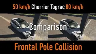 FCV Cherrier Tograc | Frontal Pole Collision | Crash Test Comparison