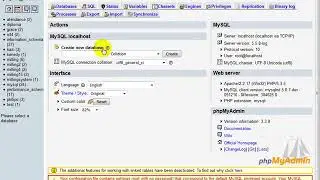 how to create database in wampserver