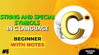 #5 String and special symbol in c for beginners