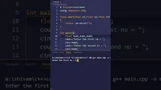 c++ program to find average of 3 numbers  using function @PWOShivam