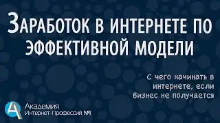 Академия Интернет-Профессий №1. Заработок в интернете по эффективной модели