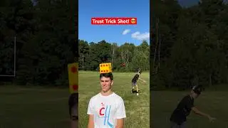 Football Trust Shot! 😎 #carsoncurran #carsonhockey #trickshot