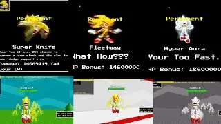 Super Sonic, Fleetway Sonic And Hyper Sonic Battle Showcase [Undertale Mania Of Heroes] [Roblox]