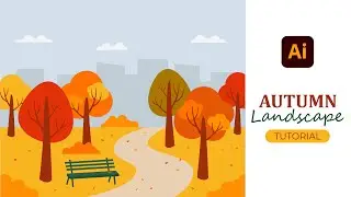 Як намалювати осінній пейзаж в Adobe Illustrator | Autumn Landscape Tutorial in Adobe Illustrator