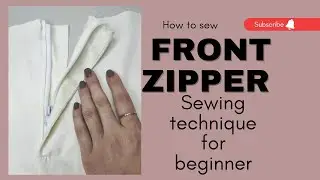 How to sew Fly Front Ziper | perfect formal pant ziper | sewing for beginner | invisible ziper