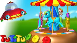 🎁🎠TuTiTu Builds a Merry Go Round - 🤩Fun Toddler Learning with Easy Toy Building Activities🍿