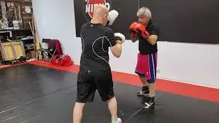Pad Boxing at the age of 70 year.