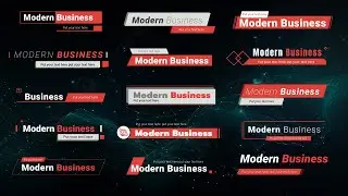 16 RED Title Green Screen Graphics, RED Title Templates Green Screen