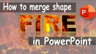 How to use Merge Shape Subtract/ Intersect Command in PowerPoint | Merge Text and Images in PPT 