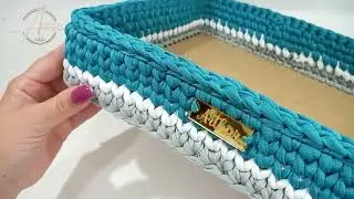 Aula 1- Kit higiene bebe  - Bandeja em crochê feito com fio de malha com base em mdf passo a passo🌹