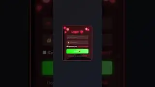 Neon Animated Login Form ✨ |Animated Stars UI Design |