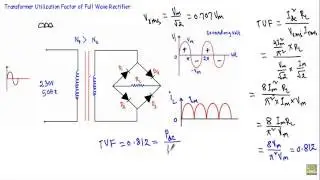 Transformer Utilization Factor - Half & Full Wave Bridge Rectifier